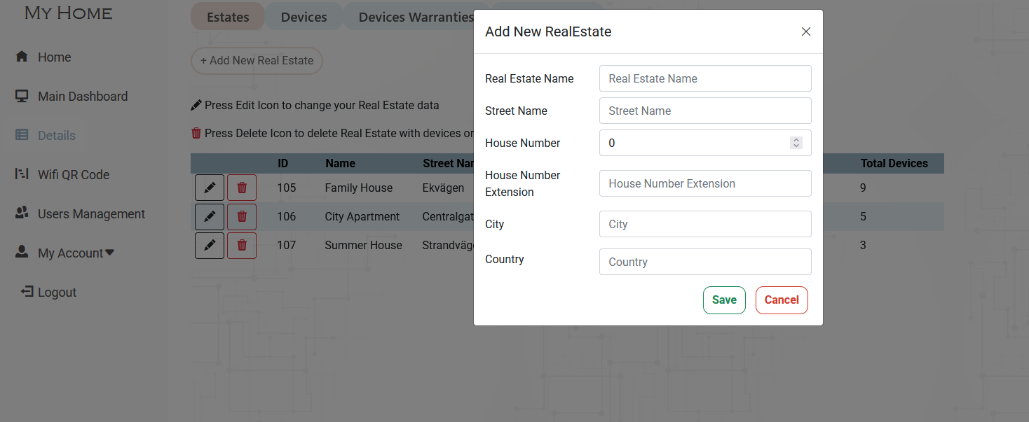 Add Real Estate