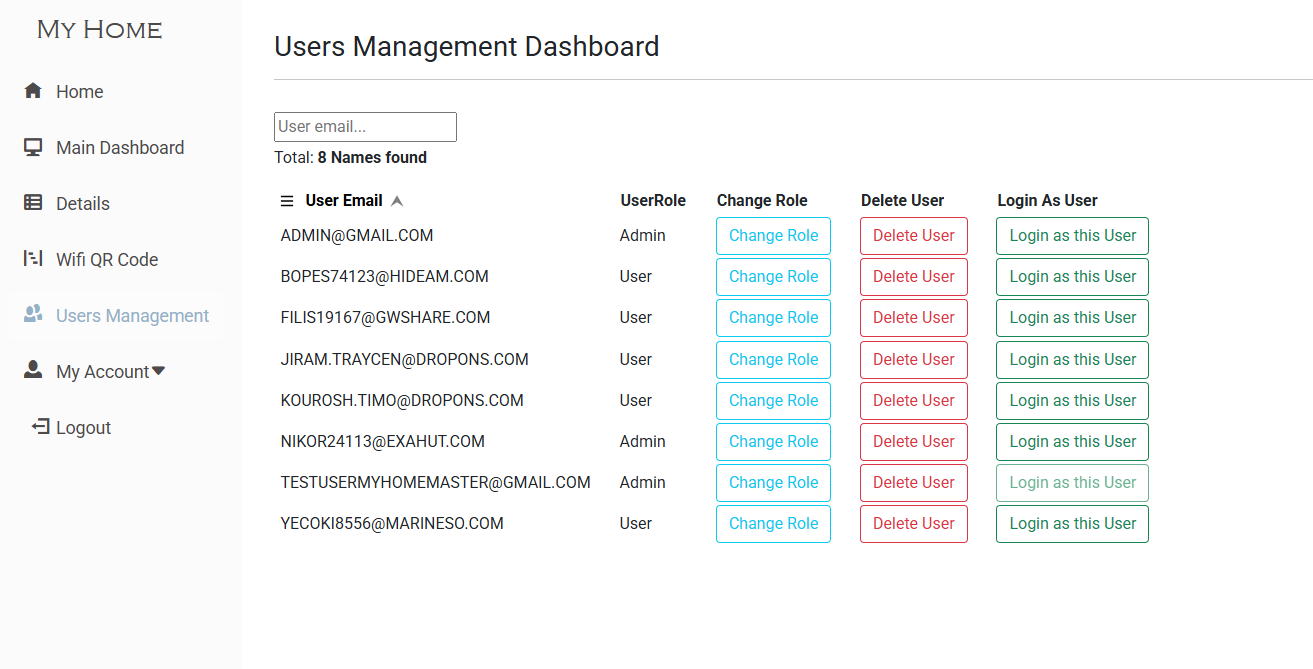 User Management Dashboard